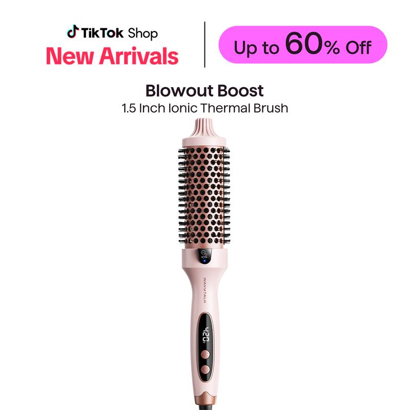 Thermal Brush 1 1/2 Inch Ionic Heated Round Brush (PINK)